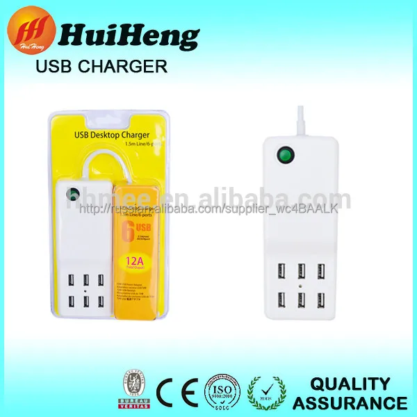 прибытие нового 6 порт usb настольного 50w зарядное устройство