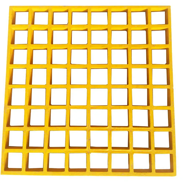 Higher Strength Light Weight Square Mesh Fiberglass Profile Molded Pressing FRP Grating