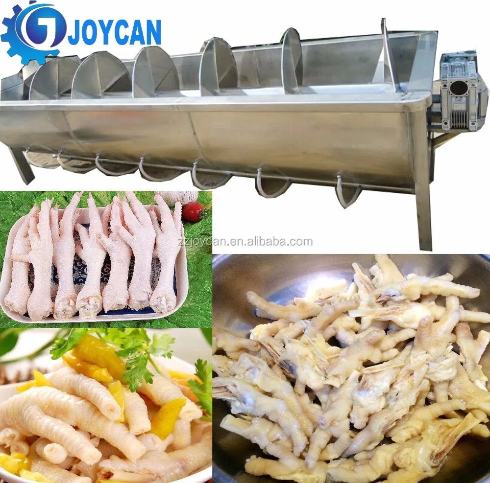 Professional Chicken claw production line include Chicken Claw Cleaner Paws Processing Plant Chicken Feet Peeling