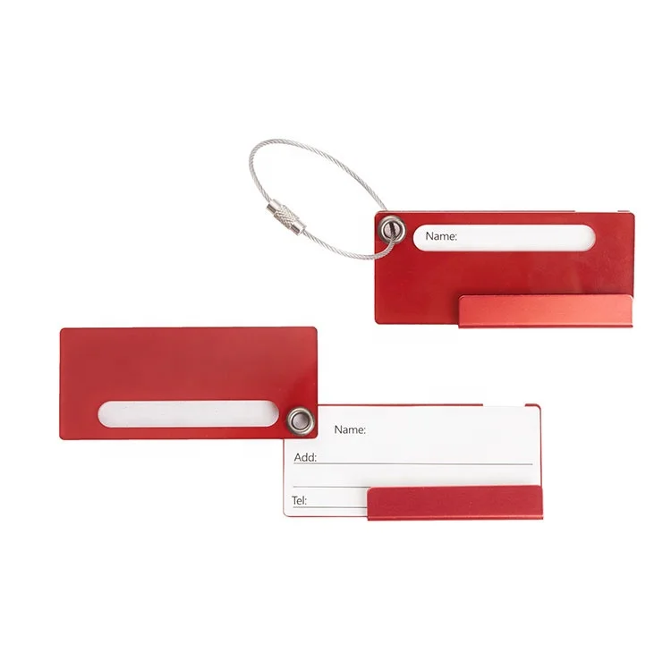 Professional Square Shape Metal Luggage Tags for travel can customized