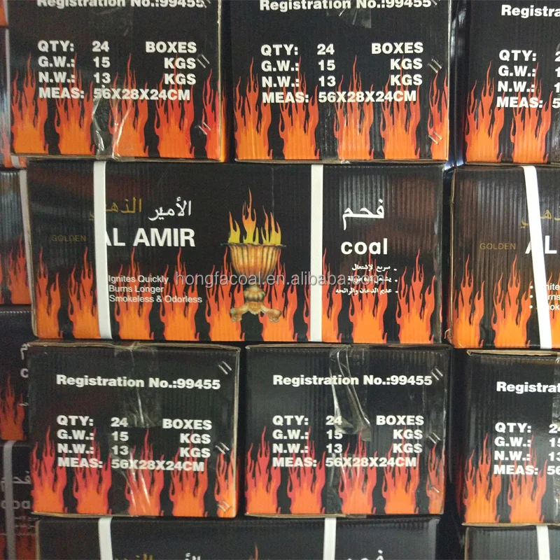 Factory directly supply gold alamir coal shisha charcoal