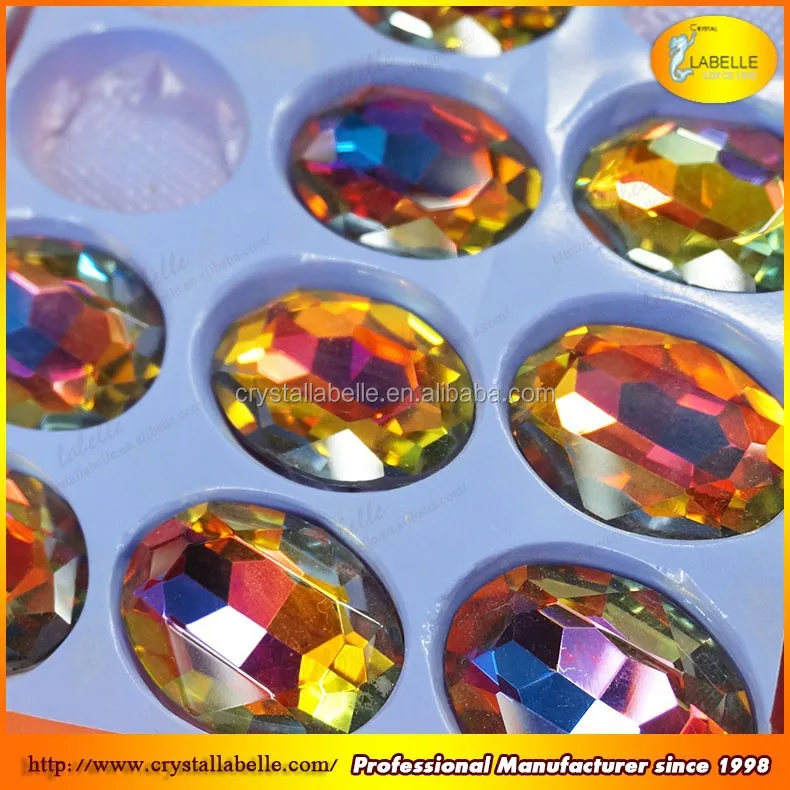 18*25 Teardrop Pear Brass Claw Base Gemstones Emblishment Garment Fabric Sewing on Fitting Acrylic Stones Rhinestones