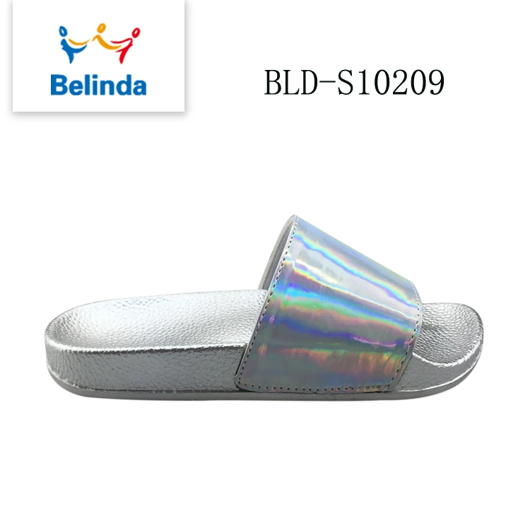 Ladies Slides Oem Women Shoes Design Print Logo Custom PU Slipper