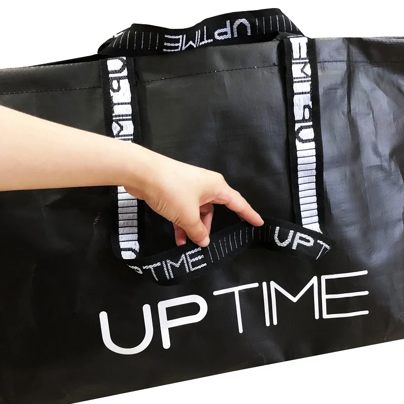 
Frakta Outdoor Recycle PE Woven Shopping Large Utility Side Tote Bag 