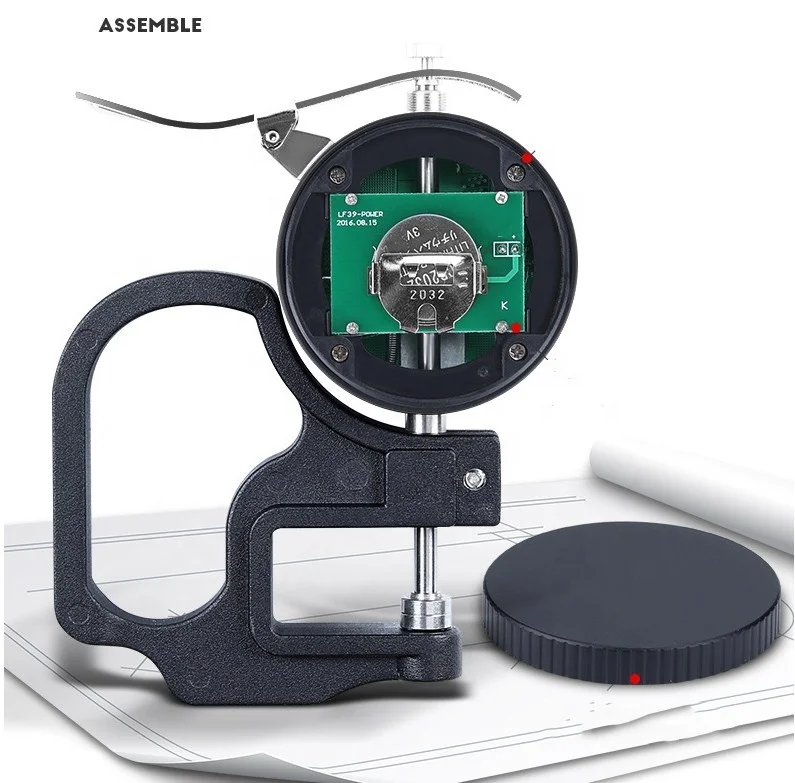 New! Paper film Leather Thickness Measuring Tool 0-10mm/0.001mm Thickness Tester Meter Oil Proof Micron Digital Thickness Gauge