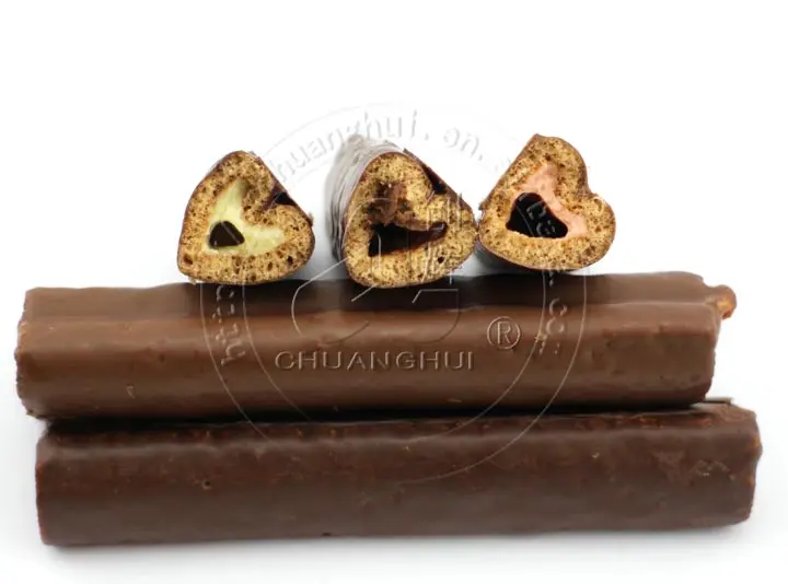 Heart Shaped Chocolate coated biscuit bar