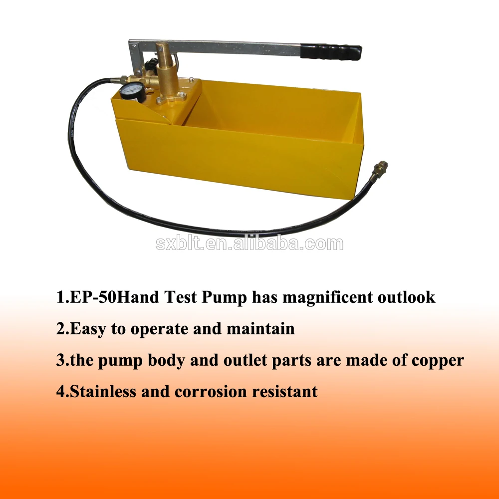 Stainless стали гидравлические воды испытание под давлением насос скамейке ep-50-1