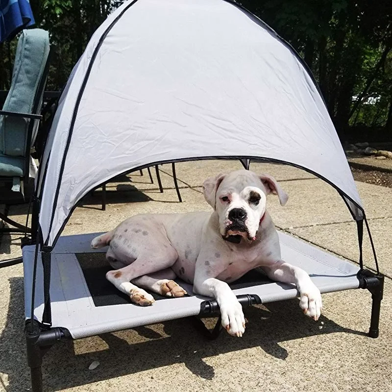 Elevated Dog Bed - Raised Pet Cot In or Out-Door Cots for Dog Cots  with Canopy Shade cama para mascotas gatos