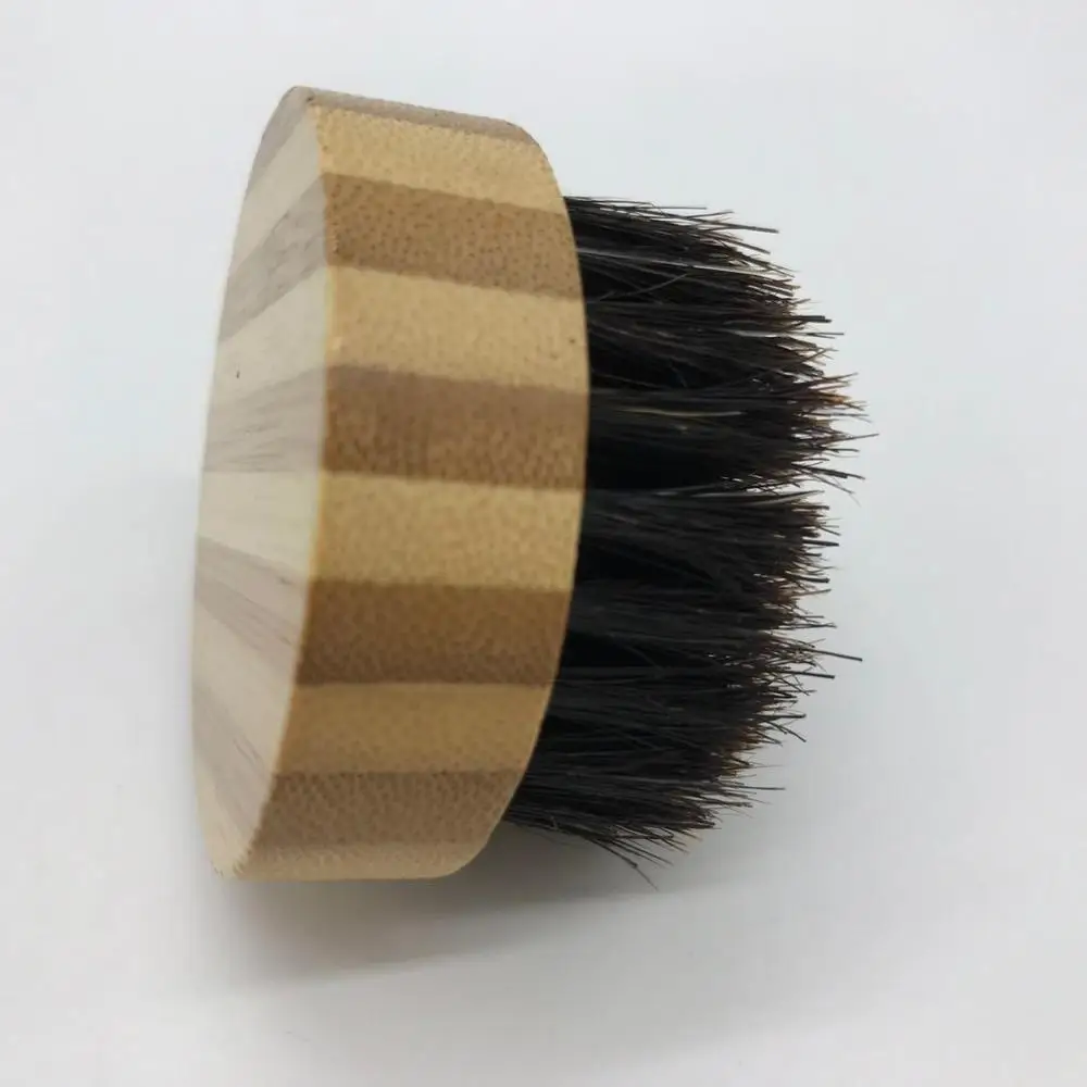 Natural household small bamboo shoe brush factory for shoe