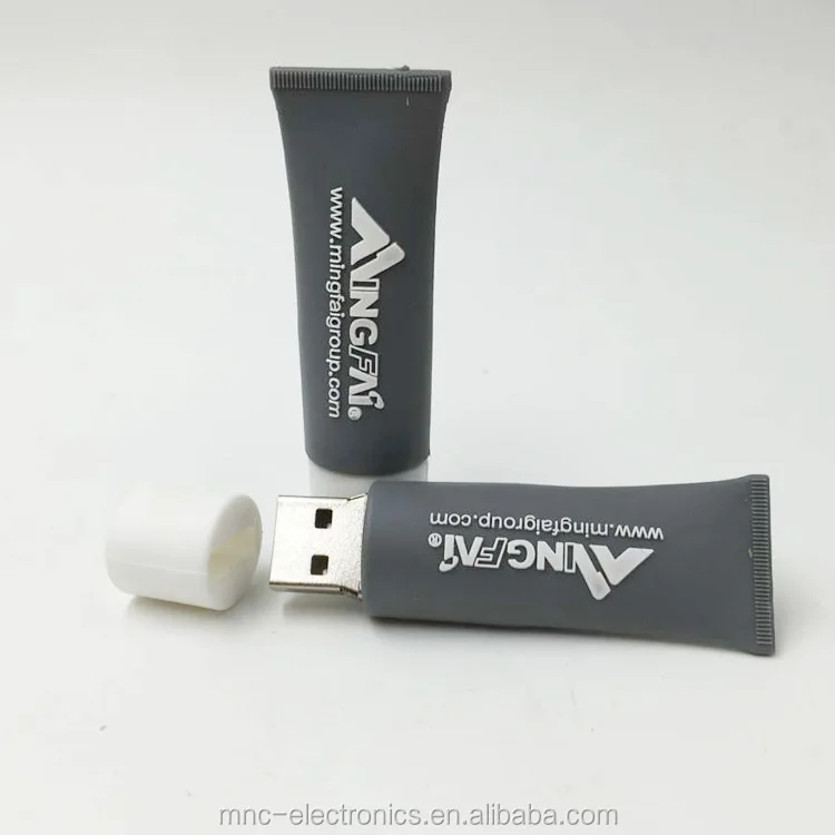 Promotional gift custom logo printing tooth paste tube shape 4GB 8GB usb flash pen drive