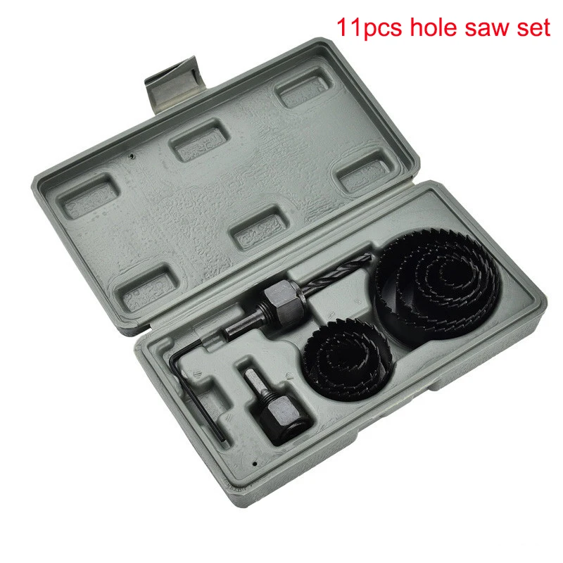 
woodworking hole saw carpentry holes opener lamphole electric drill fittings woodworker bits 11p/16p/8p set of 16pcs 