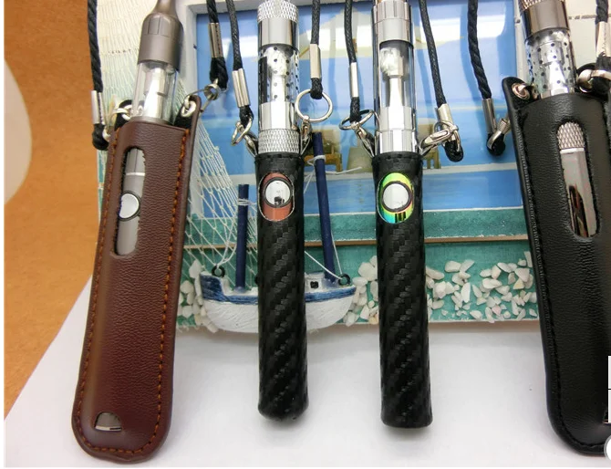 Portable Electronic Cigarette Pouch PU Leather Lanyard Ring Necklace Carrying Bags E Cig Lanyard E Cigarette Leather Case