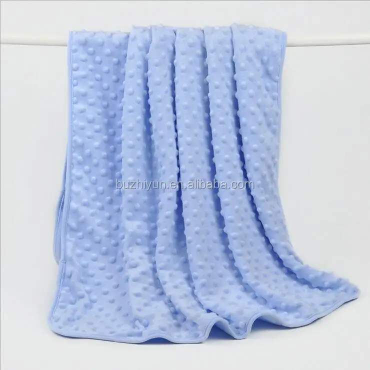 polyester minky dot soft velvet fabric for baby blanket