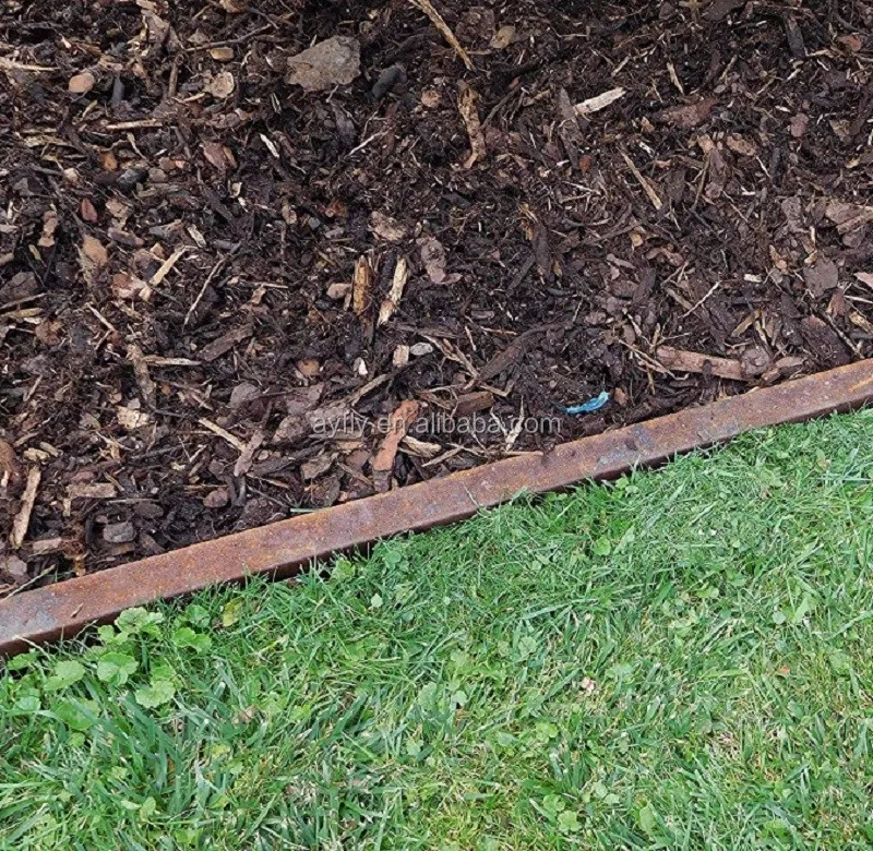 Metal Lawn edge CORTEN steel folded garden edging price