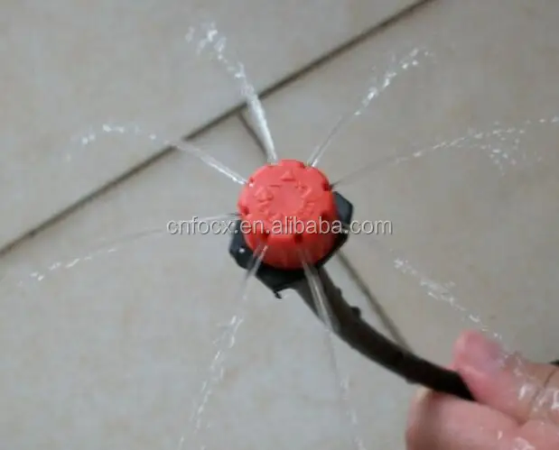 8 Outlets Red Drip Adjustable Flow Dripper Micro Sprinklers / irrigation micro sprinkler