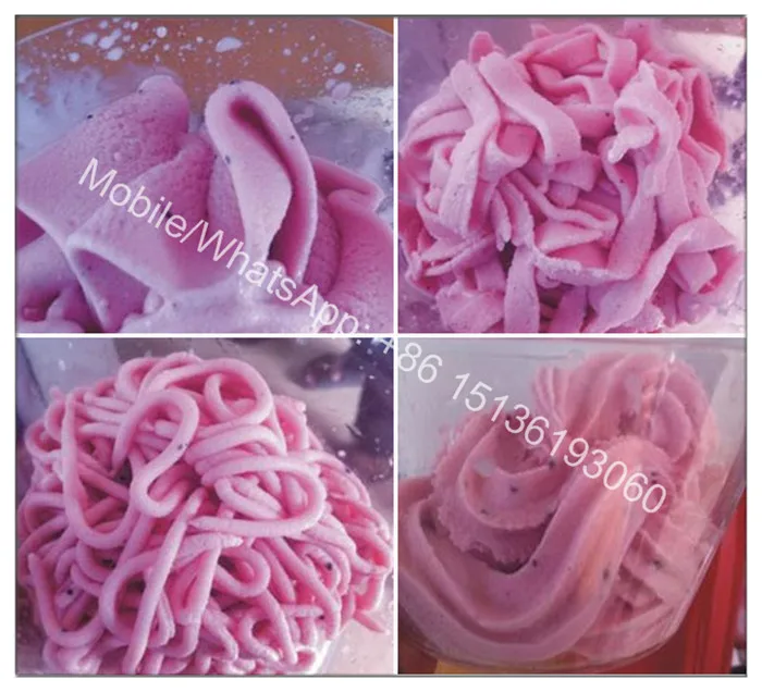 Soft sevice ice cream machine for making Spaghetti noodles shape