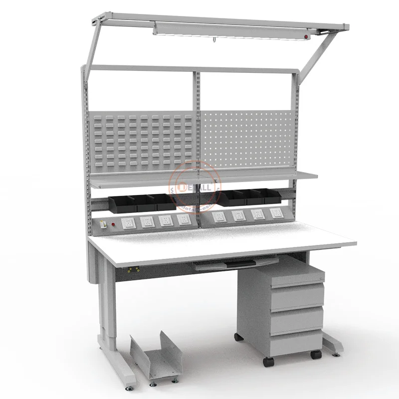 
Detall electrical metal technician engineering electronic esd computer repairs workbench table furniture 