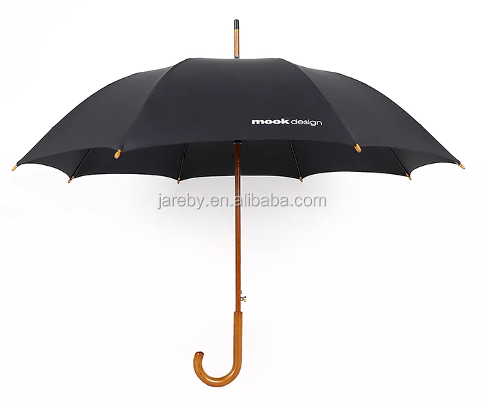 Promotion High Quality Custom Logo Wooden Straight Umbrella