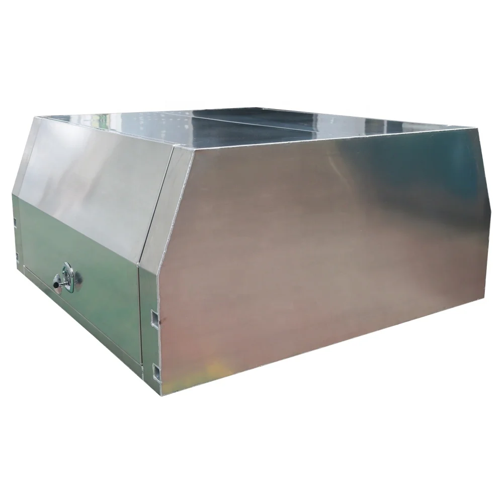 waterproof marine grade aluminum flat alloy plate ute canopy 1800*1780*860mm with whale tail handle lock and 3 door(lid)