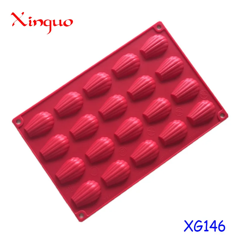 146 wholesale 20 Cavity Silicone Madeleine cake  mold cookie mold shell shape hand make cake cookie candy resin mold bpa free