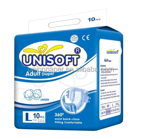 Одноразовые недорогие подгузники для взрослых, ультратолстые подгузники для пожилых людей, подгузники для пожилых людей из нетканого материала с принтом