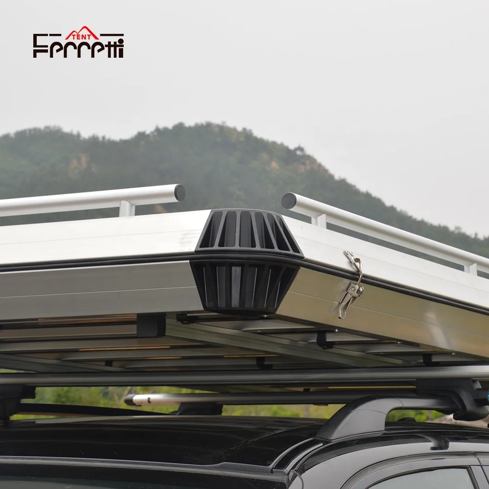 Pure Aluminum Folding Air Spring Frame roof tent with top rack 4x4 car tent