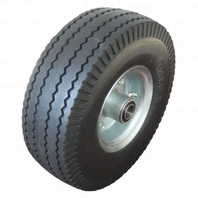 
4.10/3.50-4 China Manufacturer PU Foam Wheel Barrow Airless Tire For Sale 