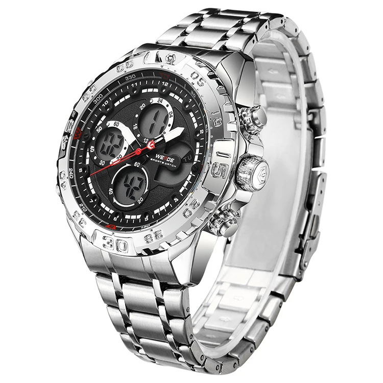 Weide watches men wrist quartz luxury high quality stainless steel sports watches wholesale