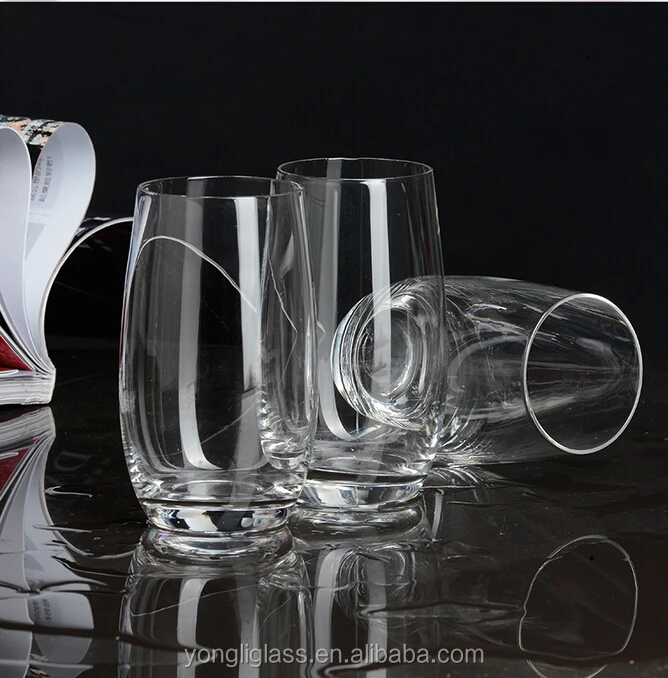 Lead free high quality clear drinking glass whisky cups, custom water glass cups