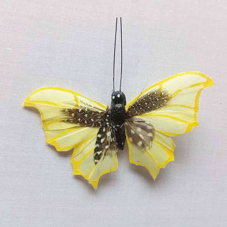Реалистичные перьевые бабочки, реалистичные Свадебные украшения