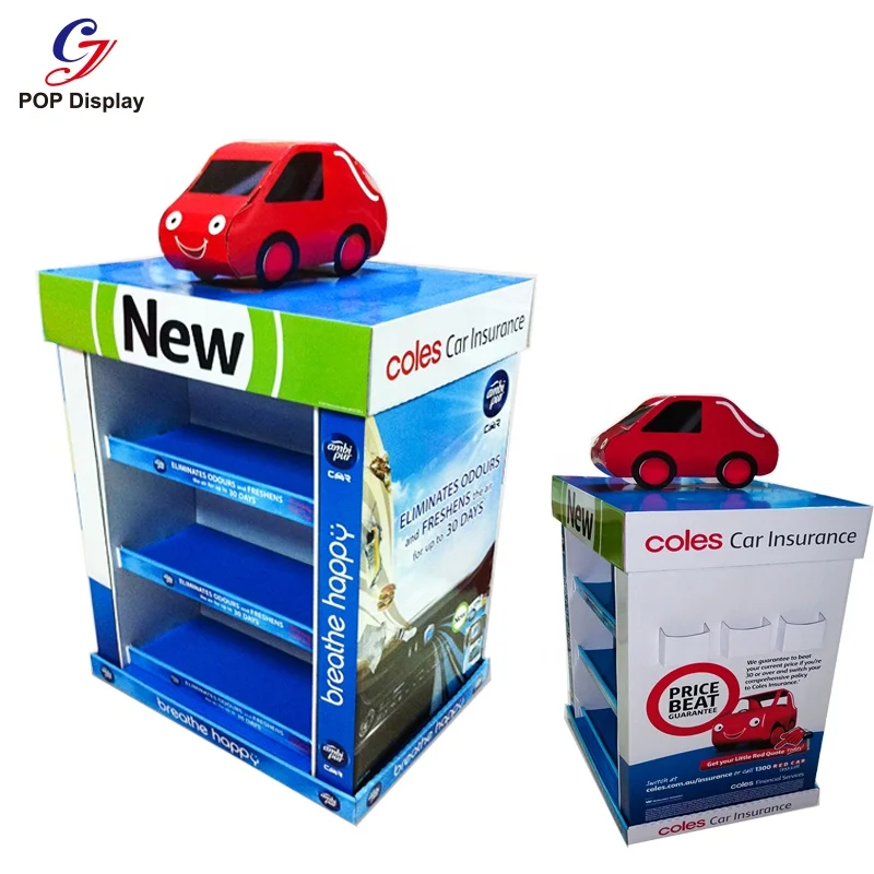 Eye Catching Funko Coles Costco Stores POP Cardboard Half Pallet Display Stand 4 Sides Paper Display Shelf Tower For Toys Car
