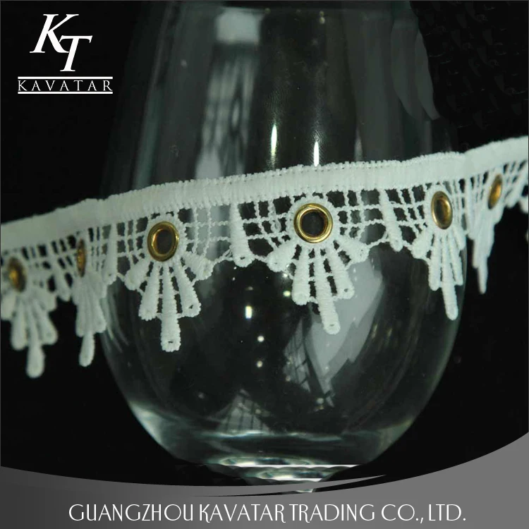 Fashion styles cotton lace trim cotton eyelet lace trim Eyelet belt