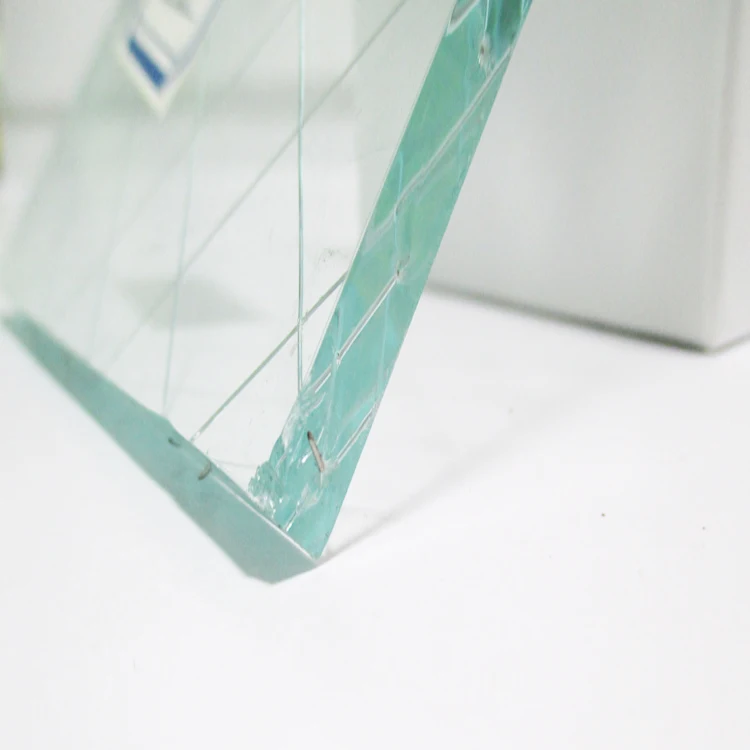 Прямая продажа с завода ламинированное 6 мм проводное стекло прозрачное Сетчатое для
