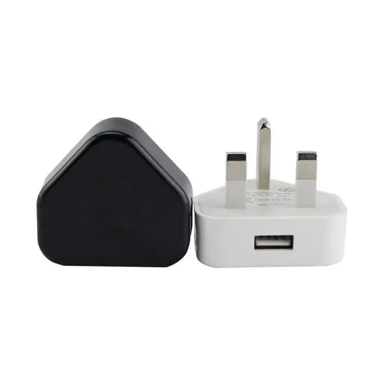 Factory price 5V 1A/2A UK plug USB wall adapter portable mobile phone charger  with CE/RHoS/FCC certification for iphone