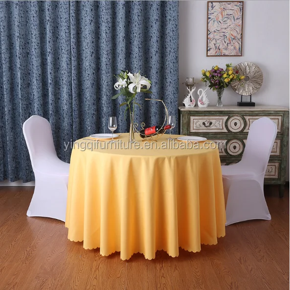 Cheap Polyester Satin Table Cloth for Wedding Decoration