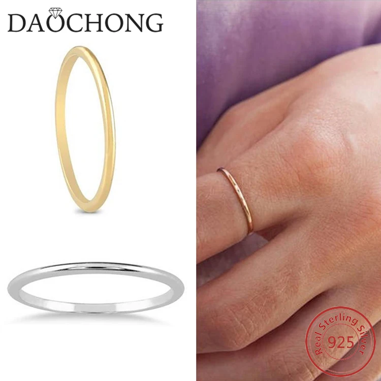 Simple design 2mm round shape stacking 925 sterling silver plain wedding band ring