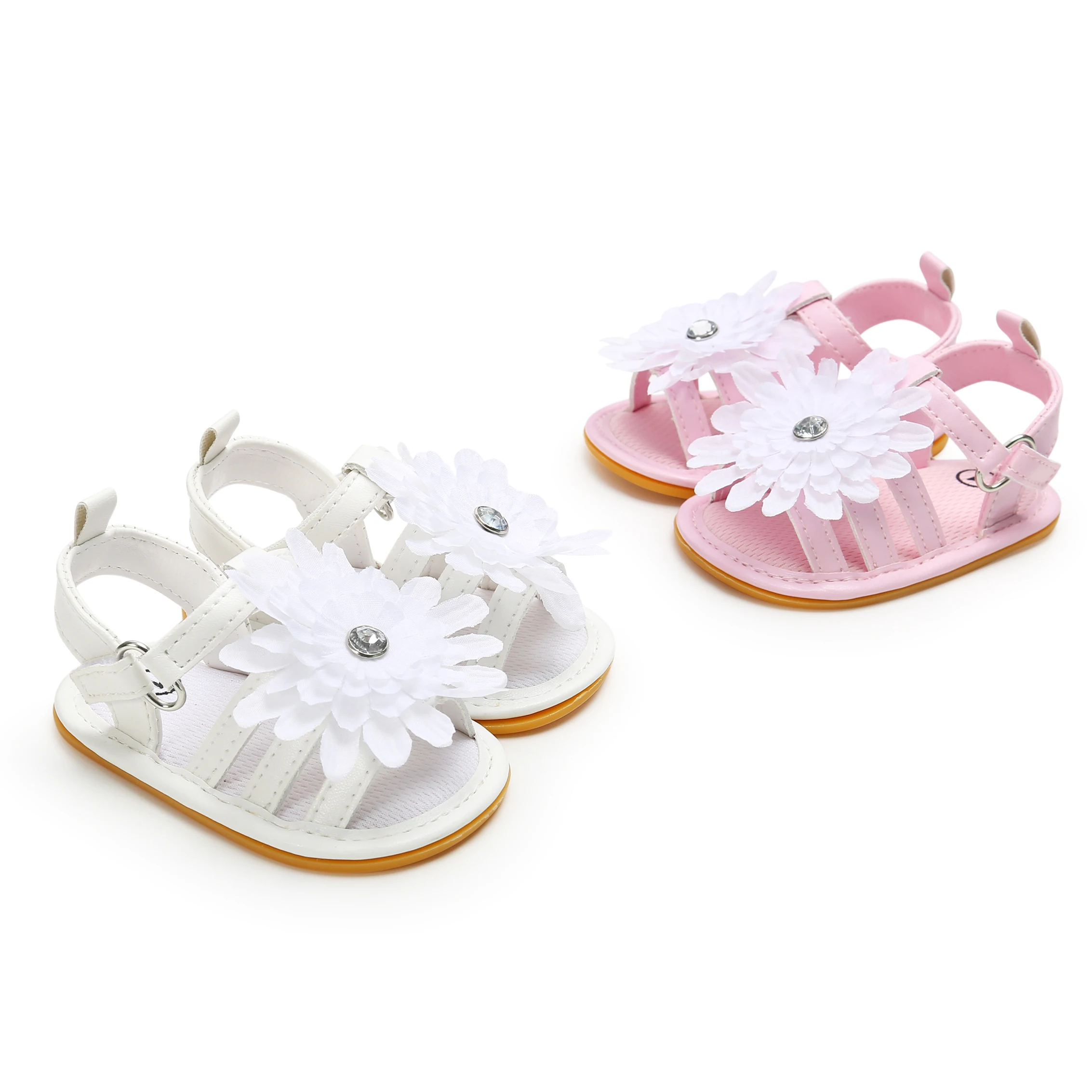 2020 Summer PU Leather Flower Newborn shoes girl toddler sandals