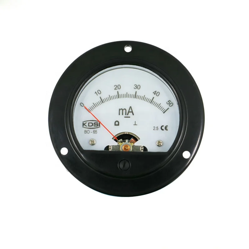 
Round type BO 65 DC50mA analog panel backlighting milliammeter 