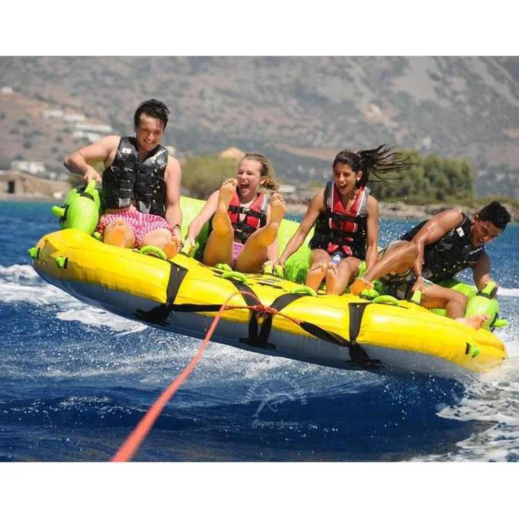 Надувная большая сумасшедшая буксируемая трубка НЛО с брезентовым дном для продажи