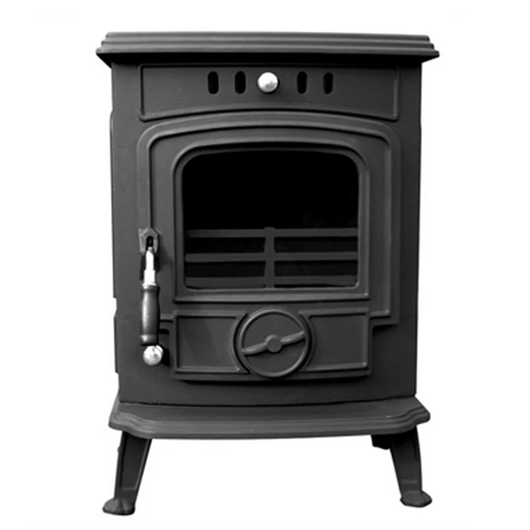 Smaller Cast Iron Glass Window Secondary Burn Wood Coal Burning Stoves Top Or Rear Flue
