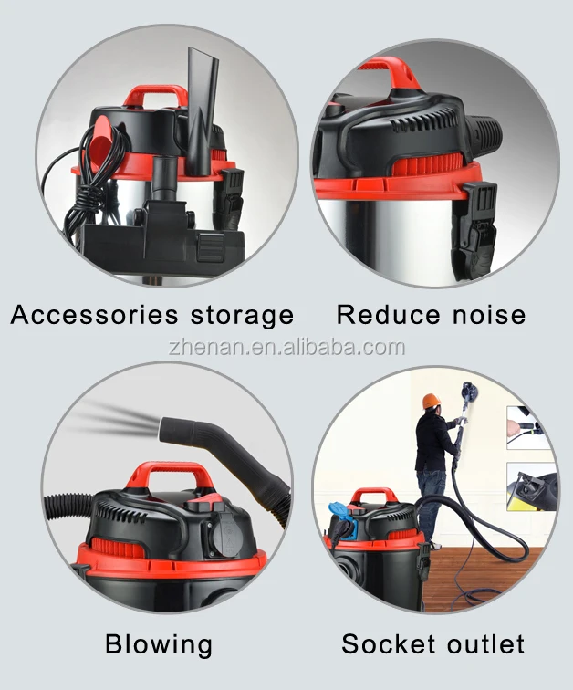 15L 20L 25L 30L dry & wet industrial big power vacuum cleaner for car washing with blowing, suction function