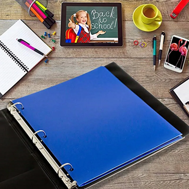 2021 Hot Quality Factory Custom Logo Plastic 2 Pocket With  3 Hole Punched with Prongs  Poly Portfolio Report Covers