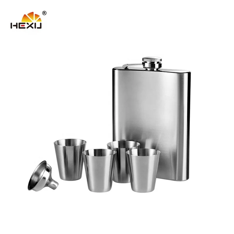 
Stainless Steel Single Wall Sanding Sliver 7oz Jim Beam Welding Hip Flask 