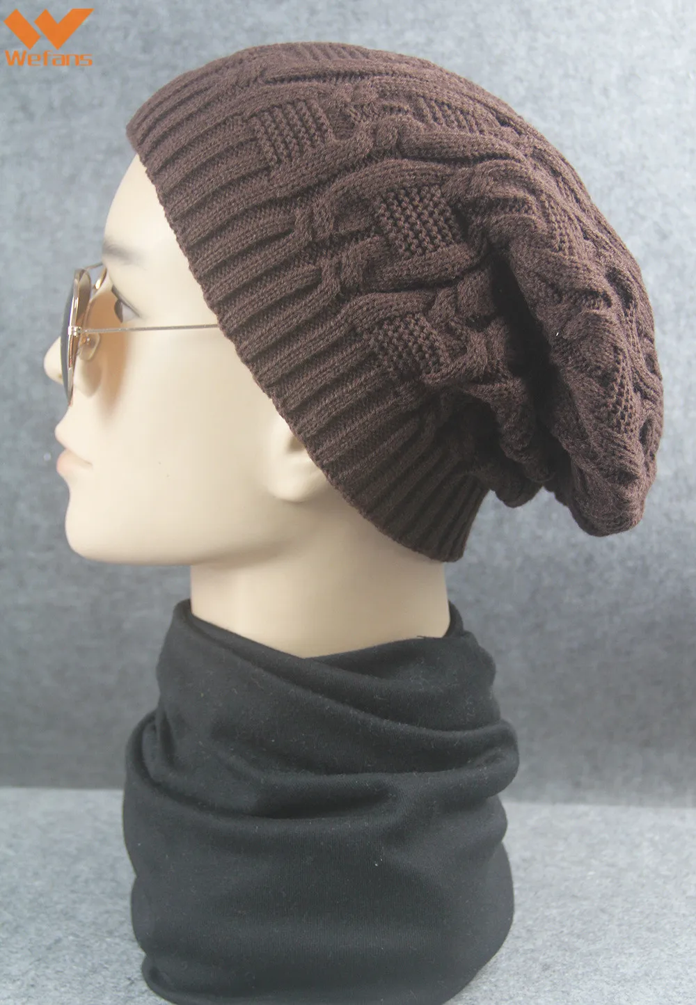 
Wefans Autumn and winter new explosion models big twist hat knit hat ebay couple neutral man wool hat for women 