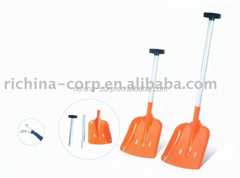 Portable Camping Sport Utility Aluminum Car Snow Shovel with Telescopic Handle