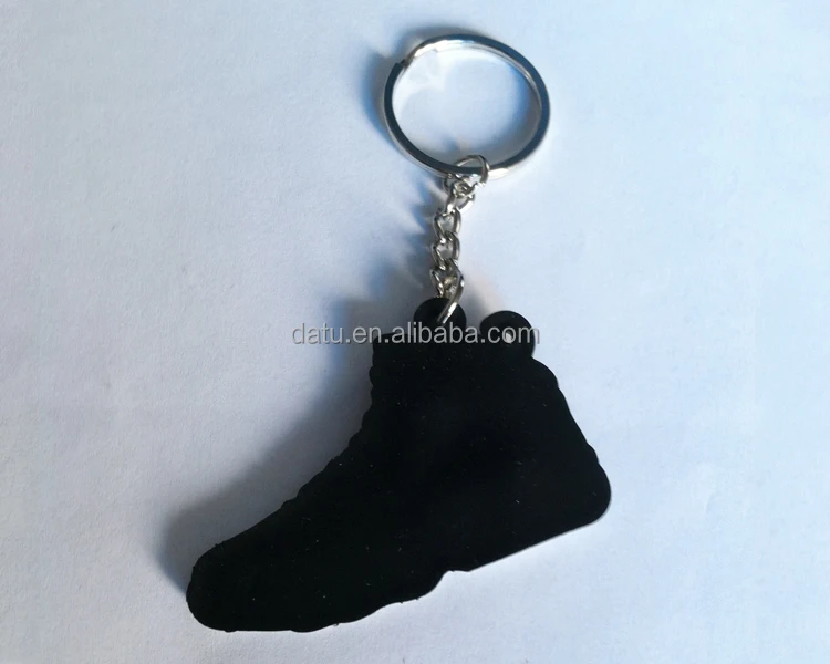 
soft PVC rubber mini running shoe keychain 