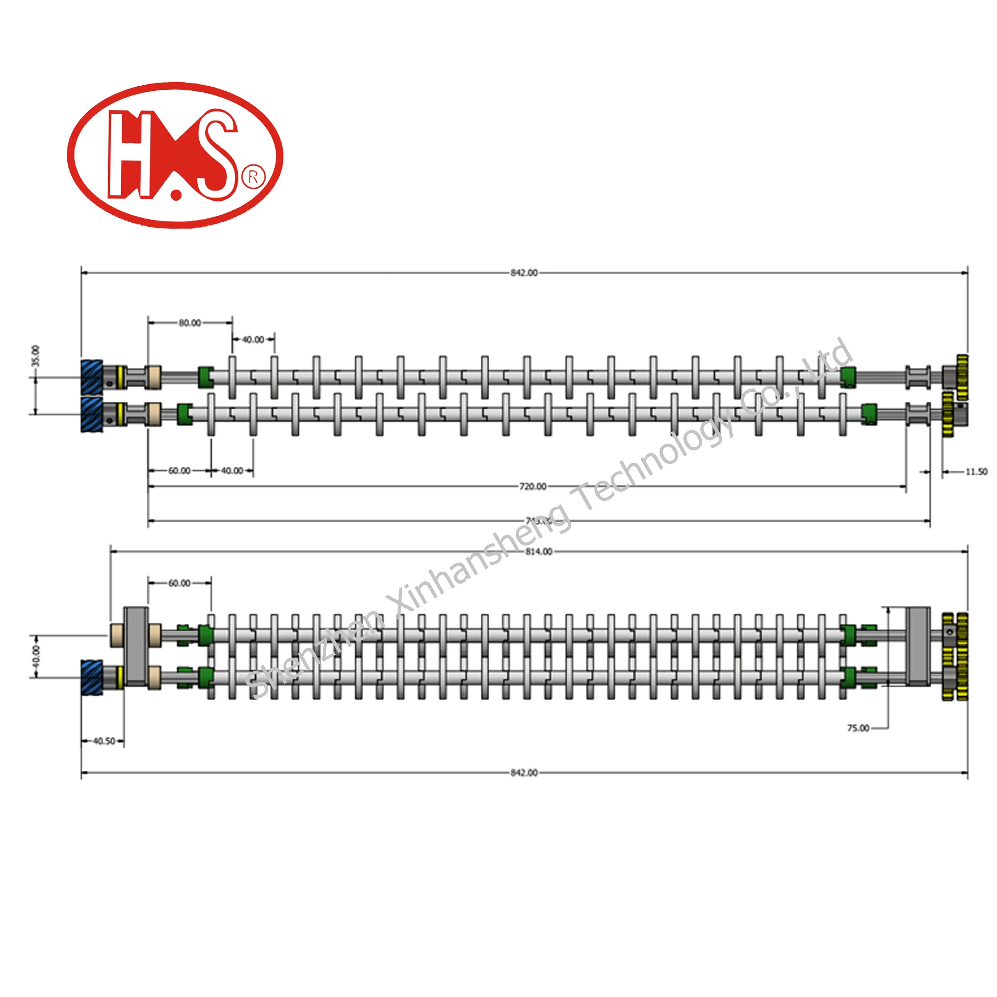 Taiwan PCB equipment Ampoc flexible conveyor transmission parts roller conveyor parts
