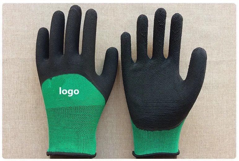 manufacturers wholesale Labor protection gloves wear-resistant latex foaming anti-skid rubber gloves protective gloves