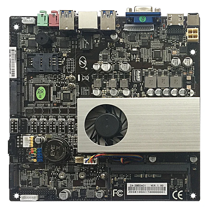 Mini ITX DDR4 Motherboard ZA-3865AC1 for public bike rental service