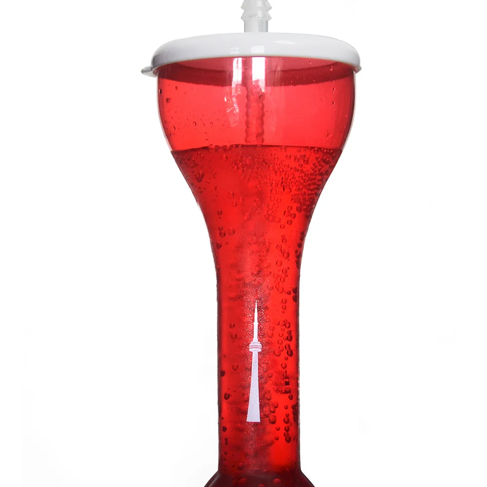 High quality custom plastic beer yard glass yard of ale yard glass